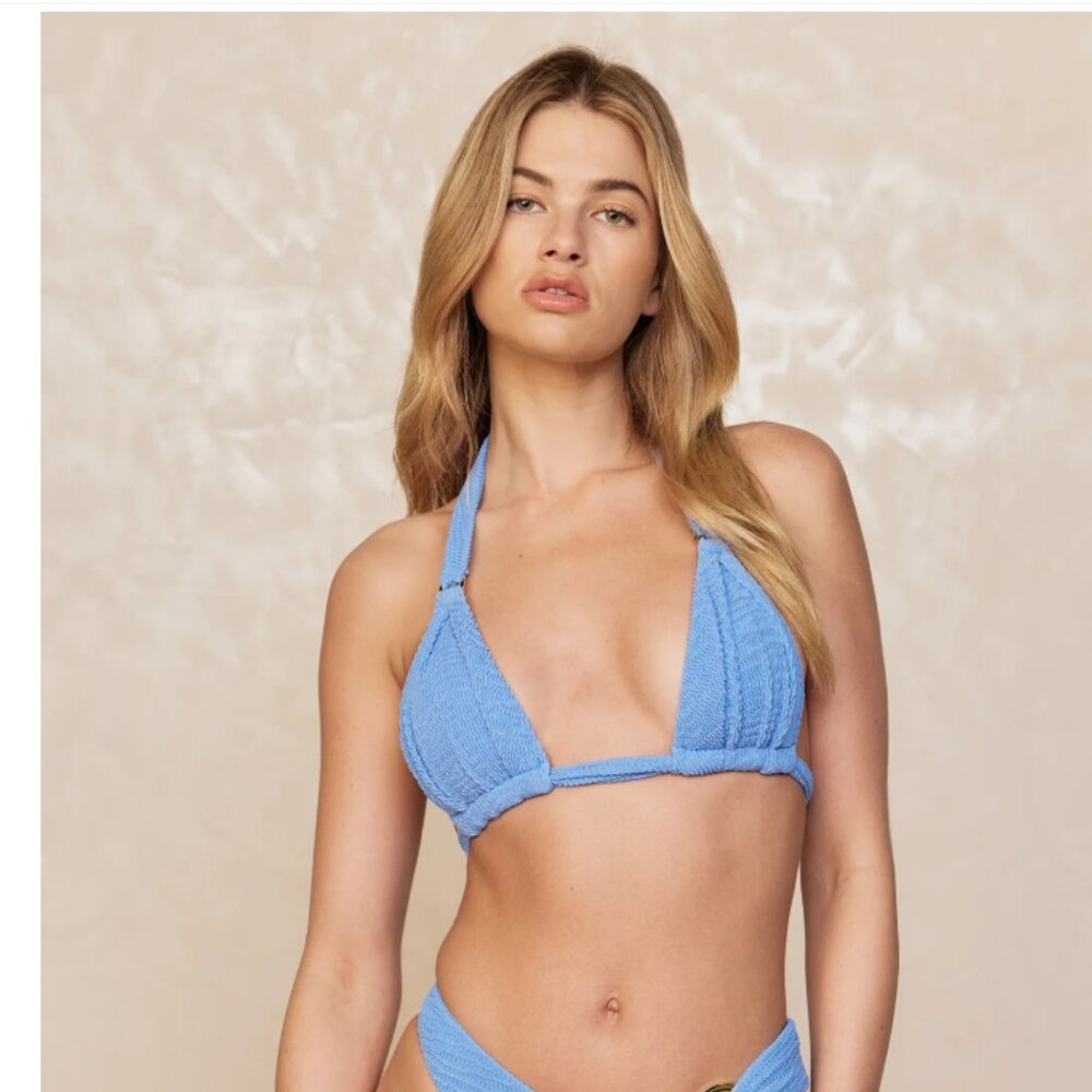 Morocco Top - Azure Crinkle